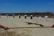 Cours sur la plage